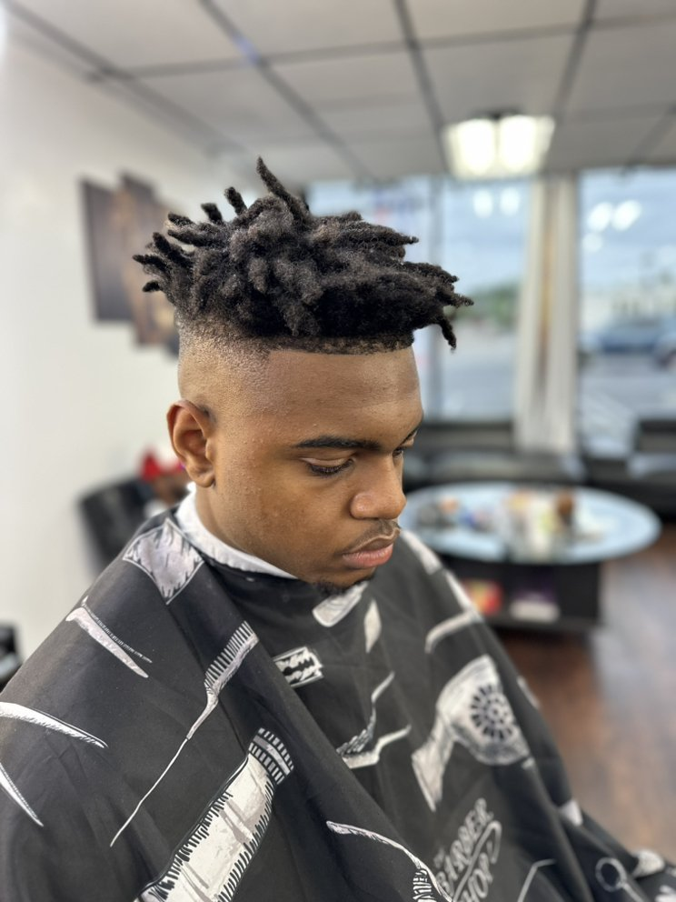 High top dreads with skin fade